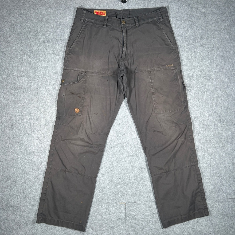 Fjallraven Karl Trousers Men 32x30.5 Dark Grey G-1000 Hiking Outdoor Cargo Pants